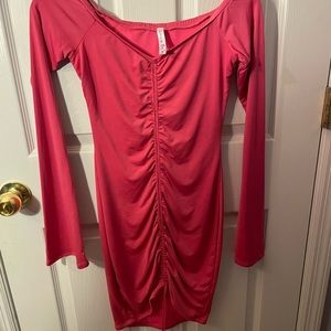 Synched hot pink barbie dress, size XS